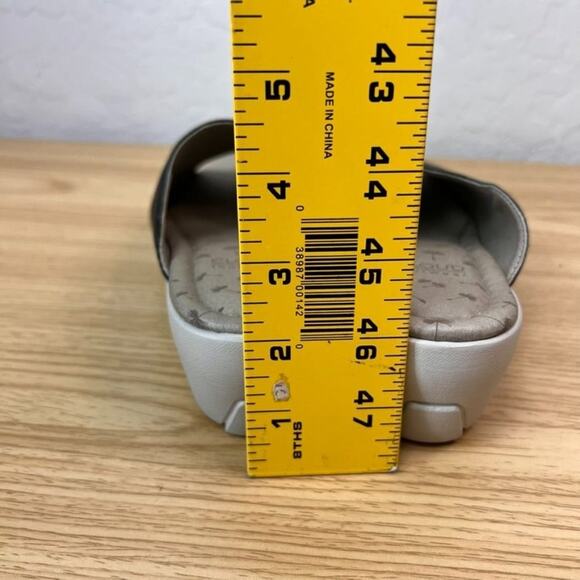 Cloud Footwear Sandal Womens EU 38 US 7.5 Black Leather Wedge Velvet - Picture 5 of 11